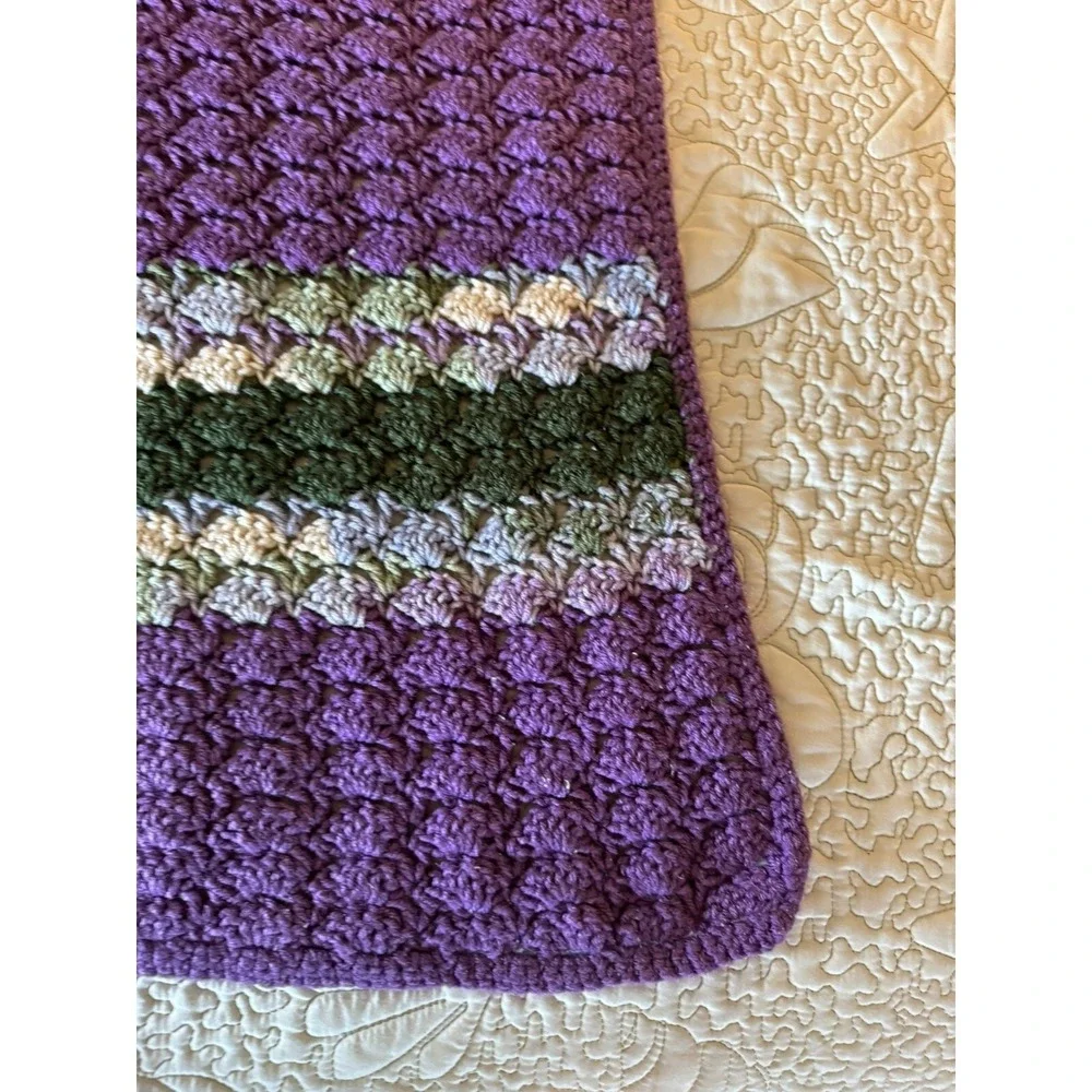 Hand Made Crocheted Lap Afghan 35